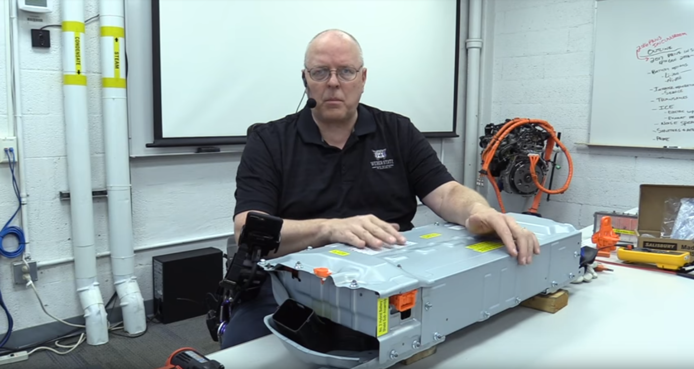 Prius lithium ion battery ready for tear-down