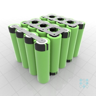 5S4P Battery Pack with Panasonic B Cells, 13.4Ah, 19.5A, 18V