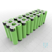 10S3P Battery Pack with Panasonic B Cells, 10.05Ah, 14.62A, 36V, Cuboid Shape, Customizable
