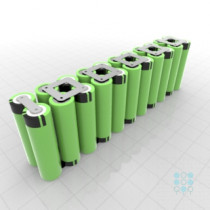 11S2P Battery Pack with Panasonic B Cells, 6.7Ah, 9.75A, 39.6V, Cuboid Shape, Customizable