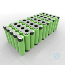 11S5P Battery Pack with Panasonic B Cells, 16.75Ah, 24.37A, 39.6V, Cuboid Shape, Customizable