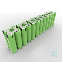 12S2P Battery Pack with Panasonic PF Cells, 5.76Ah, 20A, 43.2V, Cuboid Shape, Customizable