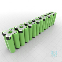 14S2P Battery Pack with Panasonic B Cells, 6.7Ah, 9.75A, 50.4V, Cuboid Shape, Customizable