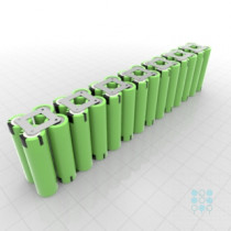 14S2P Battery Pack with Panasonic PF Cells, 5.76Ah, 20A, 50.4V, Cuboid Shape, Customizable