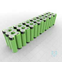 14S3P Battery Pack with Panasonic B Cells, 10.05Ah, 14.62A, 50.4V, Cuboid Shape, Customizable