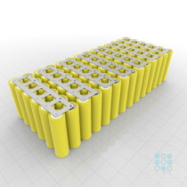 14S6P Battery Pack with LG HE4 Cells, 15Ah, 120A, 50.4V, Cuboid Shape, Customizable
