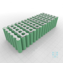 15S6P Battery Pack with Samsung 25R5 Cells, 15Ah, 120A, 54V, Cuboid Shape, Customizable