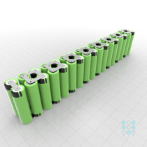 17S2P Battery Pack with Panasonic B Cells, 6.7Ah, 9.75A, 61.2V, Cuboid Shape, Customizable