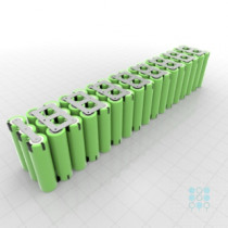 17S3P Battery Pack with Panasonic PF Cells, 8.64Ah, 30A, 61.2V, Cuboid Shape, Customizable