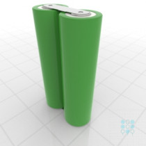 1S2P Battery Pack with LG MJ1 Cells, 7Ah, 20A, 3.6V, Line Shape, Customizable