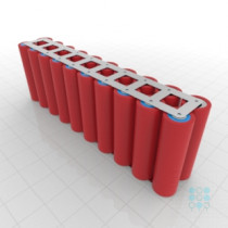 2S10P Battery Pack with Sanyo GA Cells, 34.5Ah, 100A, 7.2V, Cuboid Shape, Customizable
