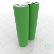 2S1P Battery Pack with LG MJ1 Cells, 3.5Ah, 10A, 7.2V, Line Shape, Customizable