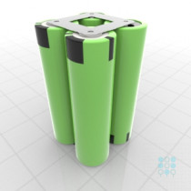 2S2P Battery Pack with Panasonic PF Cells, 5.76Ah, 20A, 7.2V, Cuboid Shape, Customizable