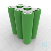 2S3P Battery Pack with LG MJ1 Cells, 10.5Ah, 30A, 7.2V, Cuboid Shape, Customizable