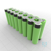 2S8P Battery Pack with Panasonic B Cells, 26.8Ah, 39A, 7.2V, Cuboid Shape, Customizable