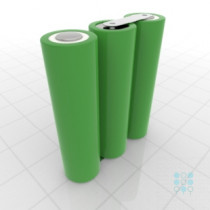 3S1P Battery Pack with LG MJ1 Cells, 3.5Ah, 10A, 10.8V, Line Shape, Customizable