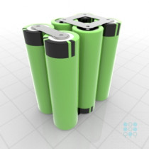 3S2P Battery Pack with Panasonic B Cells, 6.7Ah, 9.75A, 10.8V, Cuboid Shape, Customizable