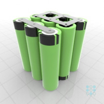 3S3P Battery Pack with Panasonic B Cells, 10.05Ah, 14.62A, 10.8V, Cuboid Shape, Customizable