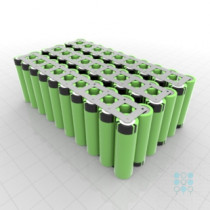 6S10P Battery Pack with Panasonic B Cells, 33.5Ah, 48.75A, 21.6V, Cuboid Shape, Customizable