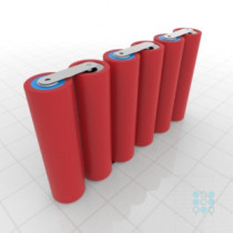 6S1P Battery Pack with Sanyo GA Cells, 3.45Ah, 10A, 21.6V, Line Shape, Customizable