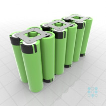 6S2P Battery Pack with Panasonic B Cells, 6.7Ah, 9.75A, 21.6V, Cuboid Shape, Customizable