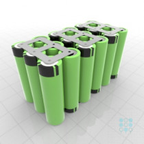 6S3P Battery Pack with Panasonic B Cells, 10.05Ah, 14.62A, 21.6V, Cuboid Shape, Customizable