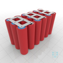 6S3P Battery Pack with Sanyo GA Cells, 10.35Ah, 30A, 21.6V, Cuboid Shape, Customizable