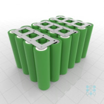 6S4P Battery Pack with LG MJ1 Cells, 14Ah, 40A, 21.6V, Cuboid Shape, Customizable