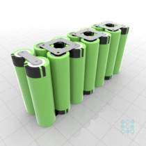 7S2P Battery Pack with Panasonic B Cells, 6.7Ah, 9.75A, 25.2V, Cuboid Shape, Customizable