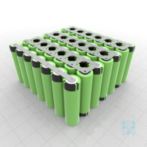 7S7P Battery Pack with Panasonic B Cells, 23.45Ah, 34.12A, 25.2V, Cuboid Shape, Customizable