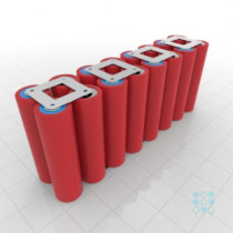 8S2P Battery Pack with Sanyo GA Cells, 6.9Ah, 20A, 28.8V, Cuboid Shape, Customizable