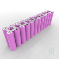 12S2P Battery Pack with Samsung 26FM Cells, 5.2Ah, 10.4A, 43.2V, Cuboid Shape, Customizable
