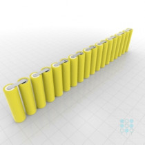 18S1P Battery Pack with LG HE4 Cells, 2.5Ah, 20A, 64.8V, Line Shape, Customizable