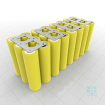 8S3P Battery Pack with LG HE4 Cells, 7.5Ah, 60A, 28.8V, Cuboid Shape, Customizable
